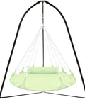 Heavy Duty Tripod Hammock Stand With 330 Lb Capacity, Rust Resistant Steel, Adjustable Frame For Saucer Swing, Indoor Outdoor Use, No Wobble Base