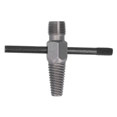 Super Tough High Carbon Steel Pipe Extractor Kit For Broken Water Pipes 3/4 Inch Threaded End With Handle To Rip Out Stripped Screws Like A Boss, close-up
