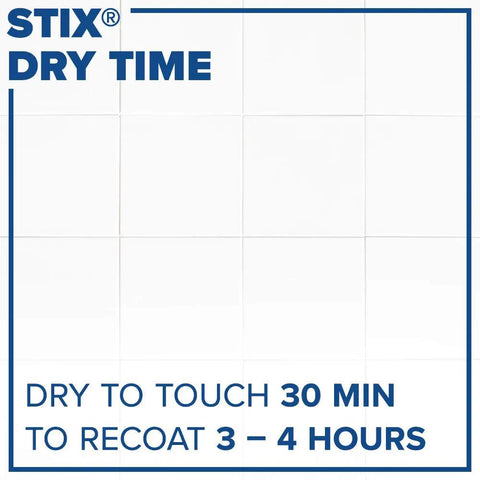 Stix Acrylic Waterborne Bonding Primer Sealer 1 Quart White dry time details on tile