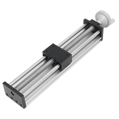 Heavy Duty 300mm Stroke CNC Linear Stage Actuator With Hand Crank For Precise Movement, Aluminum Alloy Rail