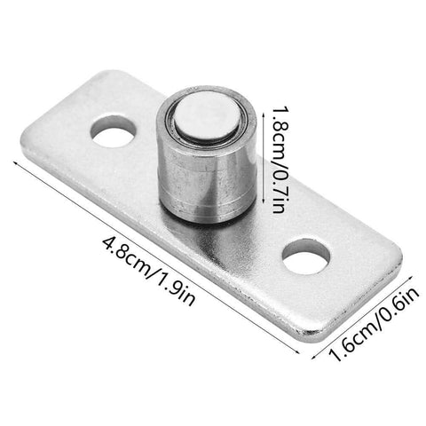 2 Pack Stainless Steel Barn Door Floor Guide Set With Flush Mount Stay Roller And Wall Mount Guide Bottom Adjustable Roller