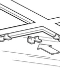 Illustration showing how to use Glazing Push Points Set 45 Pieces Steel Zinc Finish For Picture Frames And Windows Easy Push In Glazier Points.
