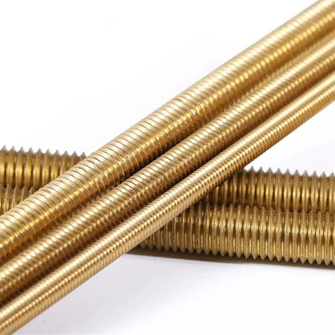 Heavy Duty Brass Full Threaded Rod Badass All Thread Bar For Machinery Mounting Precision Cut Threads In Multiple Sizes Top Shelf Hardware For Handling Tough Shop Tasks And Fabrication Projects