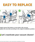 Step-by-step replacement guide for Replacement Belt Set For PowerForce PowerBrush Pet XL 3071 And TurboClean DualPro Pet 3067 30673 3072 3109 Carpet Cleaner With Durable Elastic Rubber Belts For Long Lasting Cleaning Power And Easy Swaps
