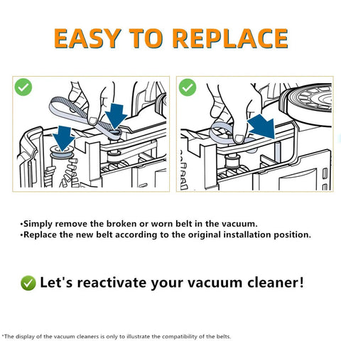 Step-by-step replacement guide for Replacement Belt Set For PowerForce PowerBrush Pet XL 3071 And TurboClean DualPro Pet 3067 30673 3072 3109 Carpet Cleaner With Durable Elastic Rubber Belts For Long Lasting Cleaning Power And Easy Swaps