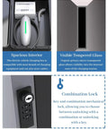 Hella Tough Outdoor EV Charger Enclosure Waterproof Keypad Lock Galvanized Steel Pedestal Dock with spacious interior and glass panel.