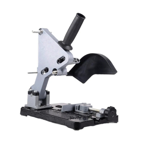 Angle Grinder Stand Bracket Holder Desktop Base Cast Iron With Vibration Reducing Design For Precise Fabrication And Home Workshop Use For DIY Projects And Metal Fabrication Enthusiasts Pro Grade Heavy Duty - Side View