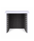 28 Inch Portable Vocal Booth Foldable Soundproof Recording Chamber With 2 Inch Acoustic Foam Shreds, interior view with angled foam walls.