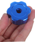 Close-up of blue aluminum Outdoor Spigot Handle Replacement Kit With High Temperature Resistant Aluminum Alloy For Exterior Water Spigot