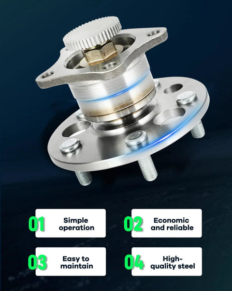 Close-up of Rear Wheel Hub Bearing Assembly 512310 For Toyota Avalon 1995 2004 Camry 1997 2001 Solara 1999 2003 5 Lug With ABS Pair
