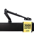 Heavy Duty Automatic Door Closer For High Traffic Doors, Beefed Up Commercial Grade With Adjustable Speed And Force, Delayed Closing Timer