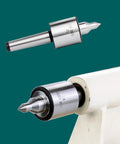 MT2 Live Tailstock Center Long Nose 60 Degree Point With Triple Bearings for Metal and Wood Lathes installed and isolated view