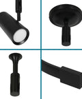 Ellipse Track Ceiling Light With Five Adjustable LED Heads In Black Finish Perfect For Kitchen Living Room And Home Accent Lighting