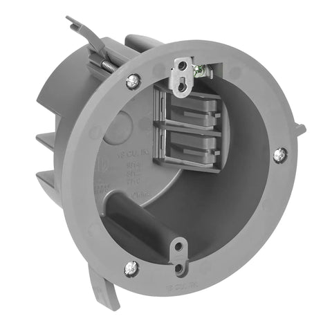 18 Cu In PVC Old Construction Ceiling Junction Box For Old Work Non Metallic J Box ETL Listed 2 Hour Fire Rating Gray