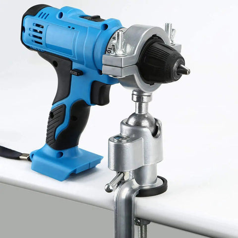 360 Degree Bench Clamp Vise Grinder Holder For Electric Drill Stand Universal Work Aluminum Alloy Construction