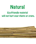 Sturdy Bamboo Garden Trellis Set Of 3, 24 Inch Tall Ladder Style Plant Support For Climbing Vines stacked on white background