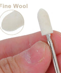 Top Grade Felt Polish Wheels For Drills Remove Scratches And Shine Up Surfaces Perfect Buffing Kit With 3mm Shank shown in close-up.