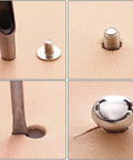 50 Sets Of 8mm Ball Head Stud Screws And Mushroom Nut Chicago Screw Set For Leather Craft Upholstery Jewelry Making And DIY Projects Two Piece Stud And Nut Fasteners For Secure Easy Assembly. 8mm zinc alloy Chicago screw set on leather