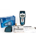 Professional Stud Finder Wall Scanner With Automatic Calibration To Nail Your Drywall Projects and Locate Rebar Pipes Plus Live Wires Using Hella Reliable Detection with packaging and manual.