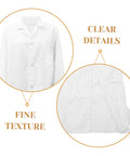 Men's White Lab Coat, Long Sleeve Professional Medical Coat For Doctors, Pharmacists, Students And Adults, detailed texture view