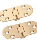 180 Degree Brass Folding Table Hinge CNC Machined Solid Brass Construction With Gold Finish Opens Flat For Desks, Coffee Tables, Cabinets, Windows