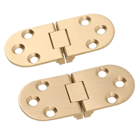 Dual Folding Flip Top Brass Hinge 180 Degree With Screws for tables and desks, smooth lift durable heavy duty hinge design
