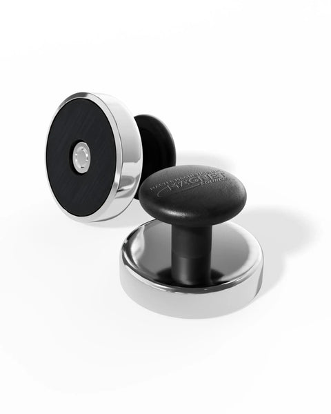 Heavy Duty Round Base Magnets With Knobs Pack Four For Home Office Classroom And Workshop, Each Delivers 16 Lb Pull, Nickel Plated Chrome Finish