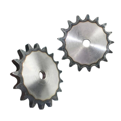 Hot 1 08B Flat Sprocket Chain Gear Wheel For Industrial Rig With Carbon Steel Build And 12.7mm Pitch Available In 10 To 26 Teeth Sizes For Heavy Duty Work showing two metal sprockets.