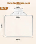 Detailed dimensions of Top Tier Clear Safety Shield For Bench Grinders, Knockout Replacement Eye Guard Fits Dw758 Type 2 Models, 2PCS.