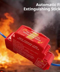 Heavy Duty Automatic Aerosol Fire Extinguisher For Electrical Panels With Din Rail Mount and Five Second Rapid Suppression being activated near flames.