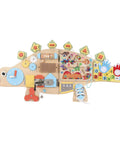 Kid Approved Dinosaur Wall Busy Board Fun Foldable Montessori Learning Center For Kids Ages 3 To 7 featuring colorful gears and math activities.