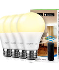 Smart LED Light Bulbs That Play Nice With Alexa And Google Home, 60W Equivalent, Dimmable Via App, Warm White 2700K, A19 E26, Pack Of 4