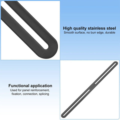 Upgrade Your Home Fixes With These Game Changing Adjustable Flat Mending Plates. Solid black stainless steel brace for panel reinforcement.