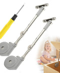 Two Pack Soft Close Lid Support Hinges with Adjustable Tension for Toy Boxes Wooden Chests Storage Trunks and Benches, installation tools included