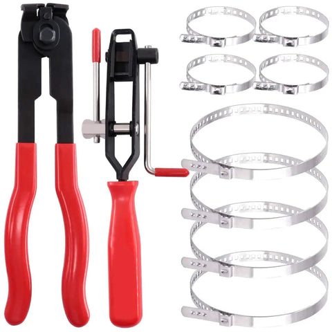 CV Boot Clamp Pliers Kit Set 10 Pack Stainless Steel Universal Adjustable Axle CV Joint Boot Crimp Tool for DIY auto repair