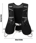 Hydration Running Vest With Two 500ml Bottle Holders, Lightweight Breathable Trail Pack for Men Women with reflective safety stripes