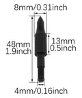 Carbon Steel Archery Tips 150 Grain Arrowheads 12 Pack 48x8mm Black Jacket Arrowheads For Field Target Practice And Hunting
