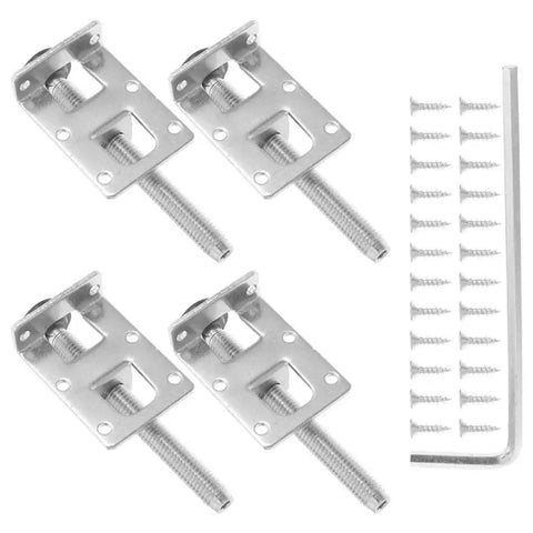Adjustable Foot Pad Levelers For Tables Chairs Cabinets And Workbenches 10 Pack Threaded Height Adjustment Metal Screws Kit