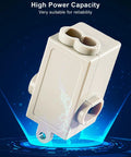 Hella Tough One To Two Out T Tap Wire Splice Connectors 6 Awg To 13 Awg 80 Amp 1000 Volt showing a beige connection block with high power capacity.
