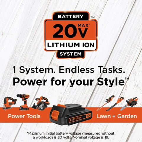 20V Max Matrix Cordless Drill And Driver Kit With Battery Included shown with compatible tools and battery