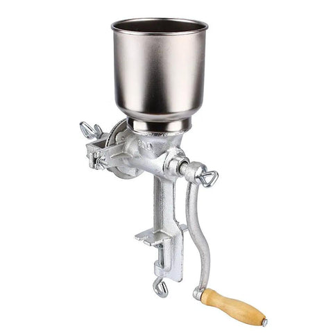 Hand Crank Cast Iron Grain Mill Grinder For Dry Grains Coffee Rice And More Detachable Design For Easy Cleaning Sturdy Old School Milling Tool That Grinds Corn Beans Mung Beans Cereals Into Fine Powder
