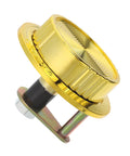 Hemoton Secure Locking Cabinet Knob Handle For Safe Boxes, Round Turn Design With Ergonomic Grip And Easy Install Kit For Home Safe Cylinder Replacement Upgrade, gold metal