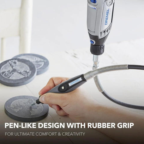 Dremel flex shaft rotary tool with comfort grip and 36-in cable engraving round slate discs