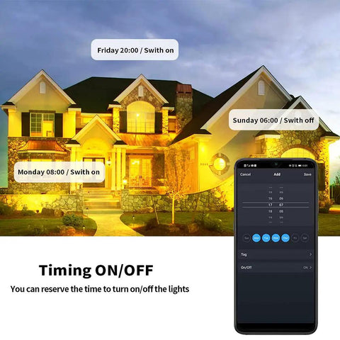 Smart Outdoor Security Flood Light With Motion Sensor, 50W 5500lm, Tunable White 2700K to 6500K, WiFi App Control scheduling feature