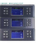 Smooth Cash Cruncher Multi Currency Money Counter Machine With Cis Bill Scanner And Lcd Display showing three modes MDC, SDC, CNT with blue displays.