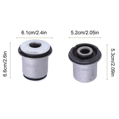 Beefed Up Front Upper And Lower Control Arm Bushings Kit For Toyota Tacoma 1995 2004 And 4Runner 1995 2002 Quiet Ride Less Vibration Smoother Handling Easy Bolt On Install Durable Elastomer Bushings, 6.1cm and 5.2cm bushings