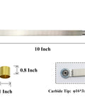 R16 Carbide Woodturning Tool Battle Ready Stainless Steel Lathe Finisher with 10 inch bar and 16mm round carbide insert.