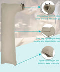 Heavy Duty Table Saw Dust Collector Bag With Wire Support Frame Keeps Your Workshop Clean And Dust Free Super Easy To Attach And Detach To Most 10 Inch Tablesaws With A 2.5 Inch Dust Port Measures 31 Inches Long showing lightweight design and durability.