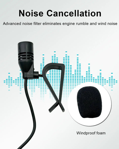 Universal Car Radio Microphone Replacement 3.5mm HD Voice Mic with windproof foam for Kenwood Boss JVC Sony Jensen Alpine