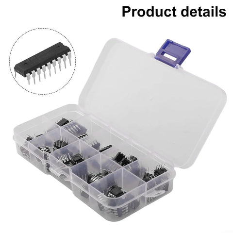 85 Piece DIP IC Starter Kit For DIY Electronics With NE555 Timers LM324 Op Amp LM393 UA741 ULN2803 LM358 LM386 NE5532 ULN2003 PC817